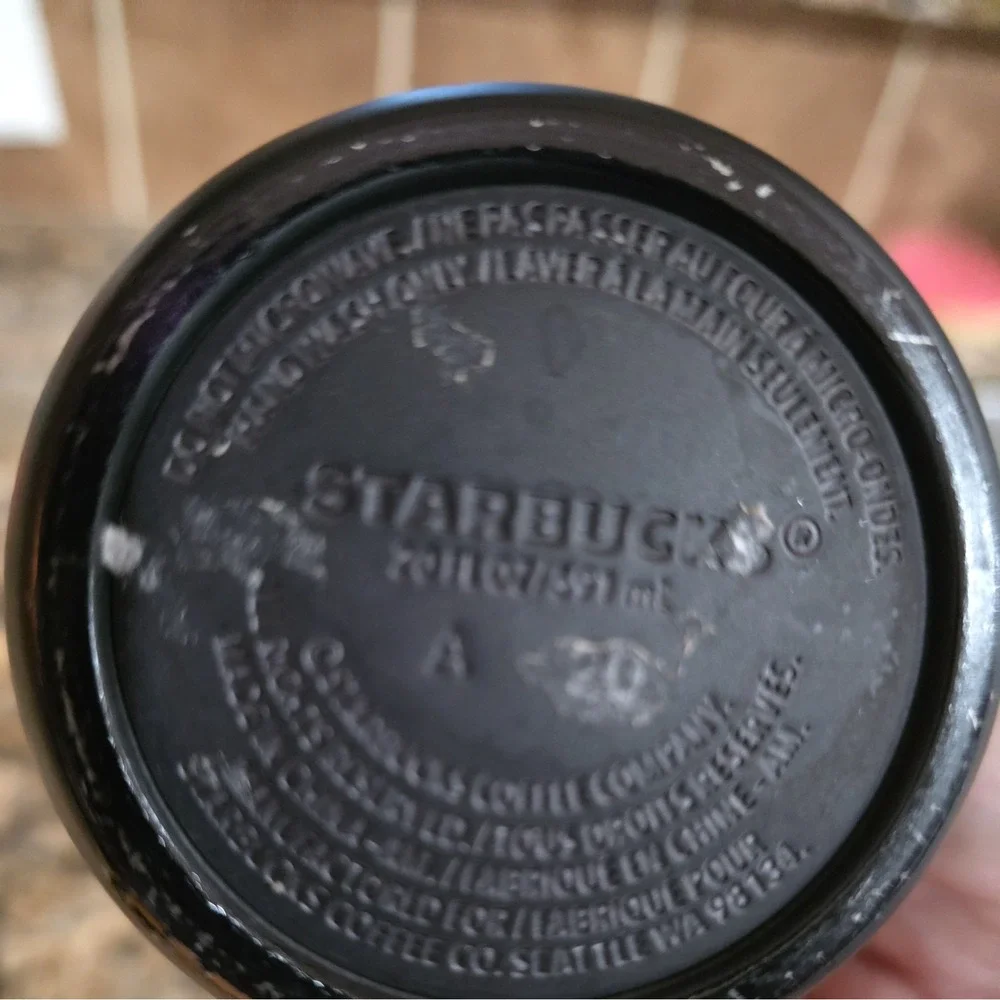 Starbucks Matte Black Siren Vacuum Insulated Stainless Steel Water Bottle 20oz